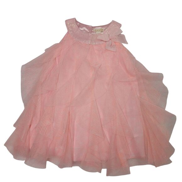 Baby Girl Bundle Of Dresses Flower Print And Pink In Size 2T Gentle Used - Picture 2 of 16